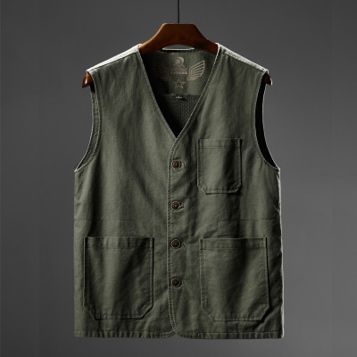 2021 High quality Men's Vests Casual Cotton Breathable Mesh Vest Sleeveless Jackets Man Outwdoor Fishing Waistcoats