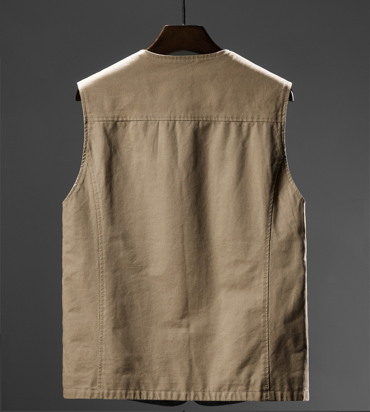 2021 High quality Men's Vests Casual Cotton Breathable Mesh Vest Sleeveless Jackets Man Outwdoor Fishing Waistcoats