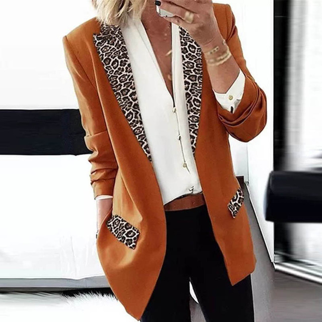 High quality Women Long Sleeve Jacket Elegant Turn-down Collar Tops Office Lady Winter Slim Cardigan Outerwear