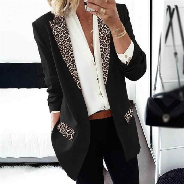 High quality Women Long Sleeve Jacket Elegant Turn-down Collar Tops Office Lady Winter Slim Cardigan Outerwear