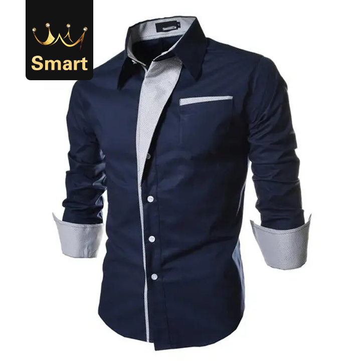 High quality Camisa Masculina Slim  Men Shirt Casual Long-Sleeved Chemise Homme Men Shirt