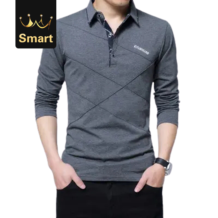 High quality Polo Shirt MenMens Long Sleeve Polo Shirts Plus Size Male Poles Solid Tee Shirt