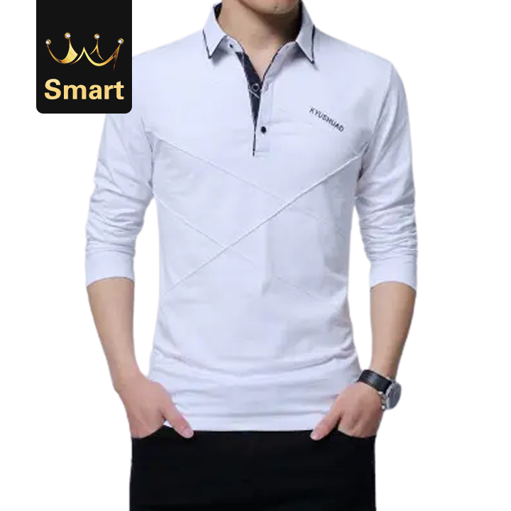 High quality Polo Shirt MenMens Long Sleeve Polo Shirts Plus Size Male Poles Solid Tee Shirt