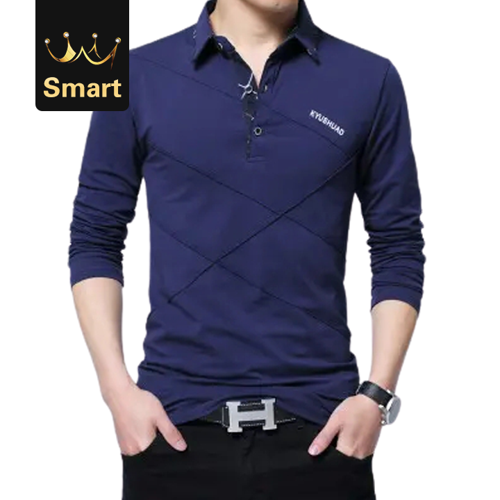 High quality Polo Shirt MenMens Long Sleeve Polo Shirts Plus Size Male Poles Solid Tee Shirt