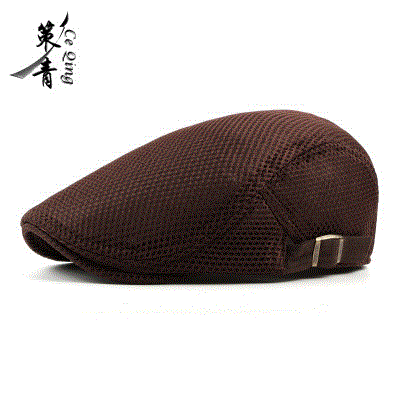 High quality Fashion  Men Women Flat Cap Mesh Summer Golf Driving Sun Beret Cabbie Breathable hat
