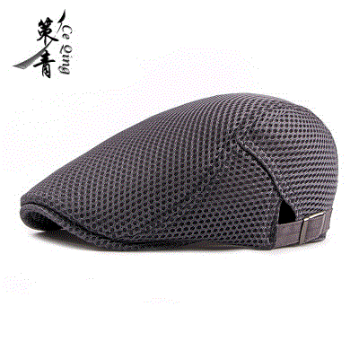 High quality Fashion  Men Women Flat Cap Mesh Summer Golf Driving Sun Beret Cabbie Breathable hat