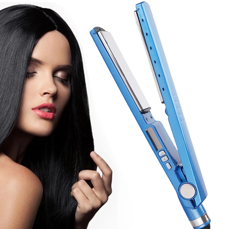 Professional Blue Hair Straightener Straightening Irons Electric Flat Iron Hot Seilling