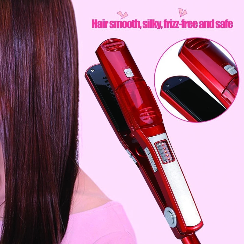 Steam Straightening Irons for Hair Professional Vapor Steam Flat Iron Hot Seilling