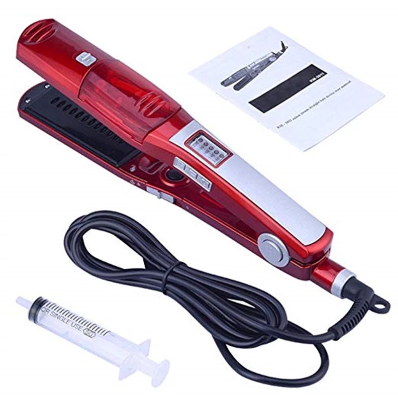 Steam Straightening Irons for Hair Professional Vapor Steam Flat Iron Hot Seilling