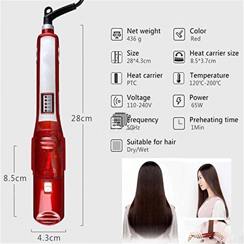 Steam Straightening Irons for Hair Professional Vapor Steam Flat Iron Hot Seilling