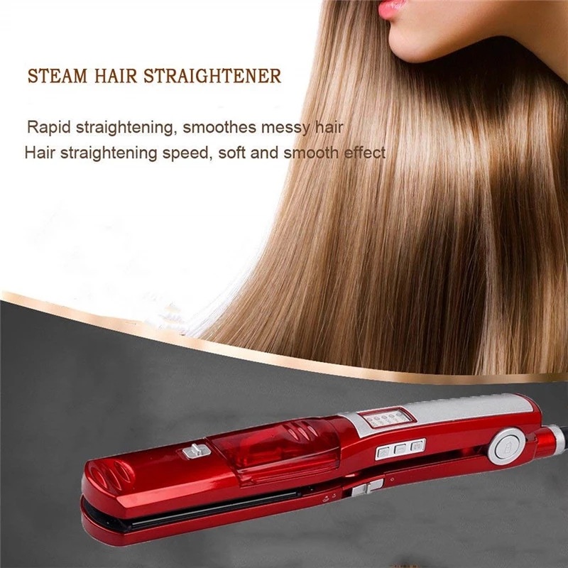 Steam Straightening Irons for Hair Professional Vapor Steam Flat Iron Hot Seilling
