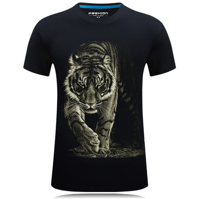 Men&apos;s Clothes T-shirts Cotton Print Summer T-Shirt Streetwear Short Sleeve Tshirt