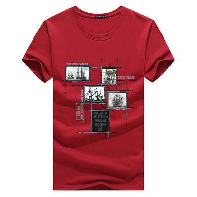 Men&apos;s Clothes T-shirts V-neck Basic Summer Tops Streetwear Casual Men T-shirt