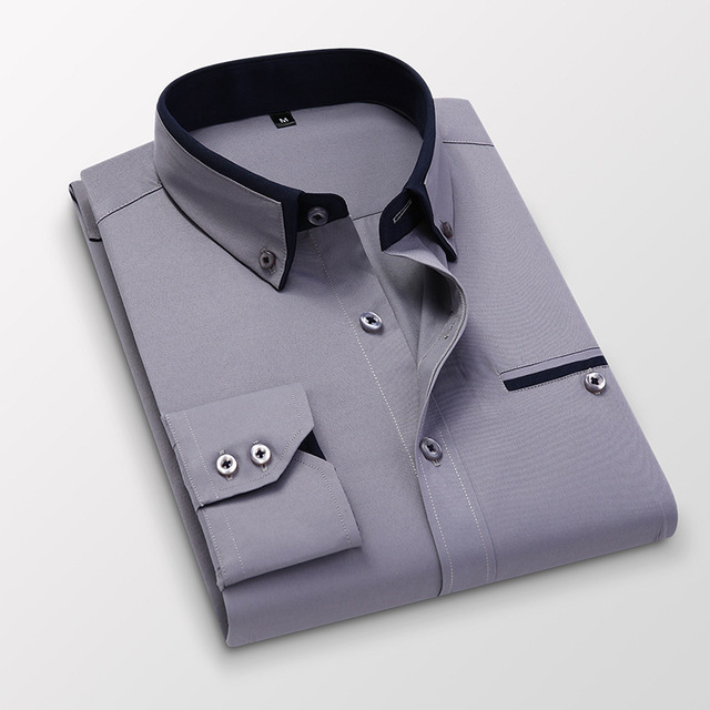 Men's Clothes Shirts Short Sleeve Business Office Casual Shirt Hot Seilling