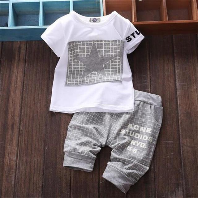 Boys Clothing Suits Hot Sale Baby Boy Clothes Summer Printed Clothes