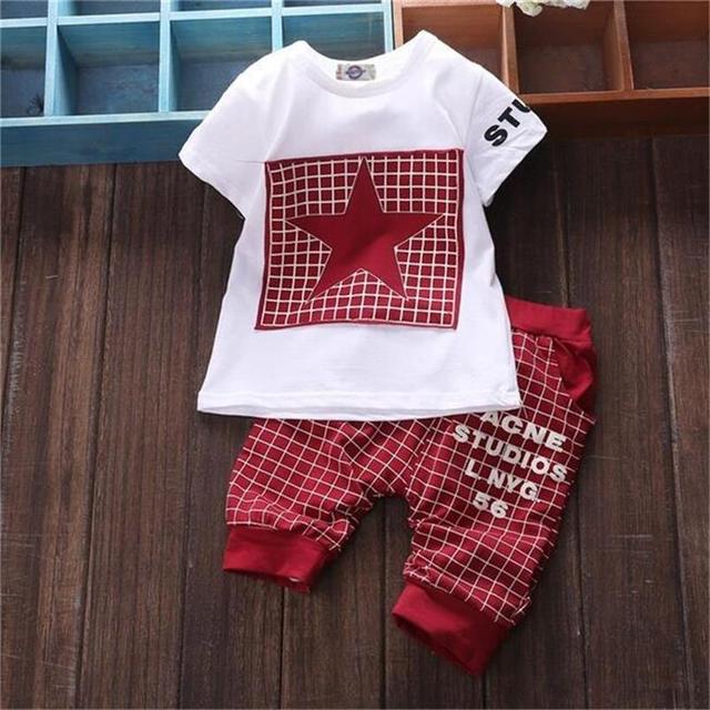 Boys Clothing Suits Hot Sale Baby Boy Clothes Summer Printed Clothes