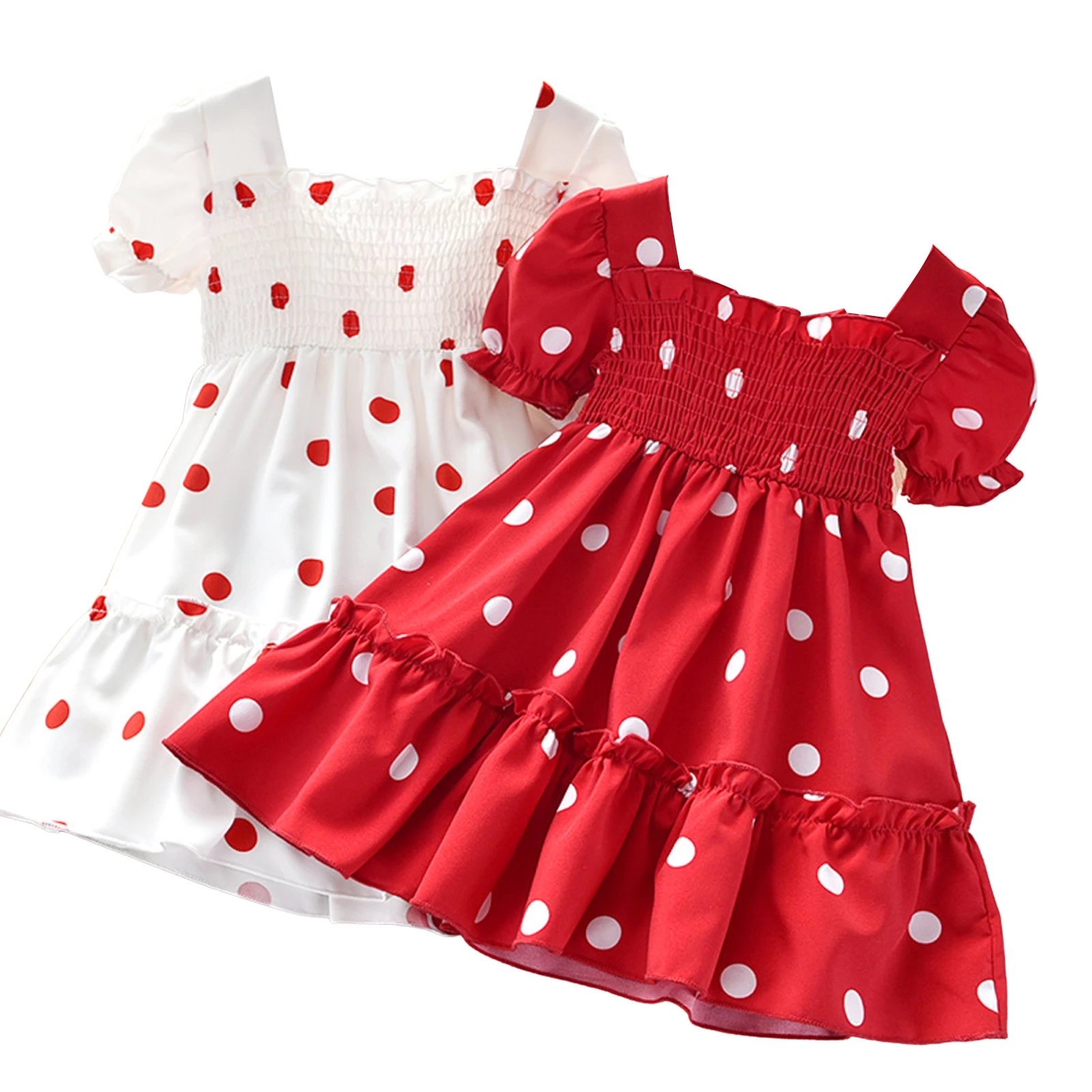 Girls Clothing Girls Dresses Summer Fashion Shortsleeve Dress for Children Baby Girls