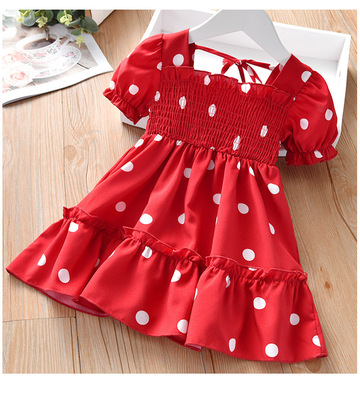 Girls Clothing Girls Dresses Summer Fashion Shortsleeve Dress for Children Baby Girls