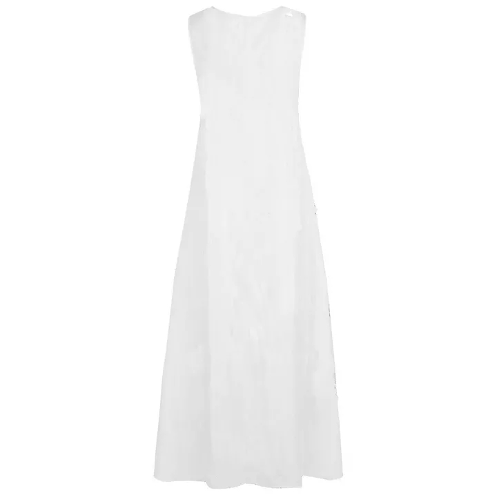 Bohemian Women Vintage Daily Casual Sleeveless Striped Printed V-Neck Summer Maxi Dresses
