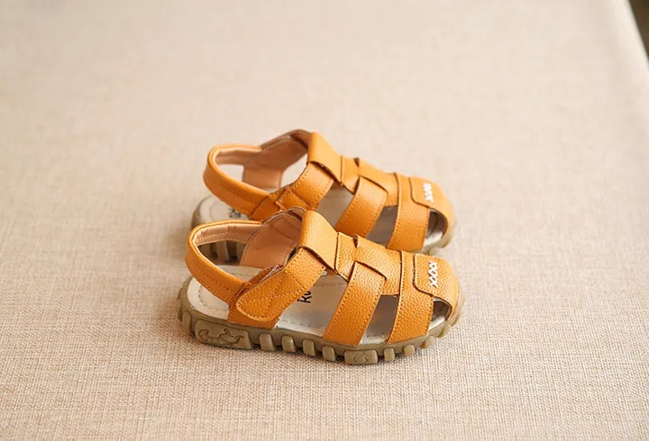 leather sandals boys PU leather in summer the new boys girls children beach shoes