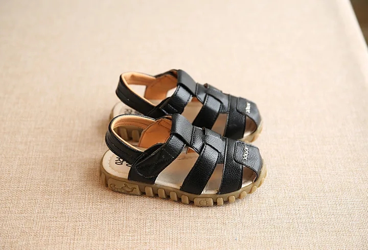 leather sandals boys PU leather in summer the new boys girls children beach shoes