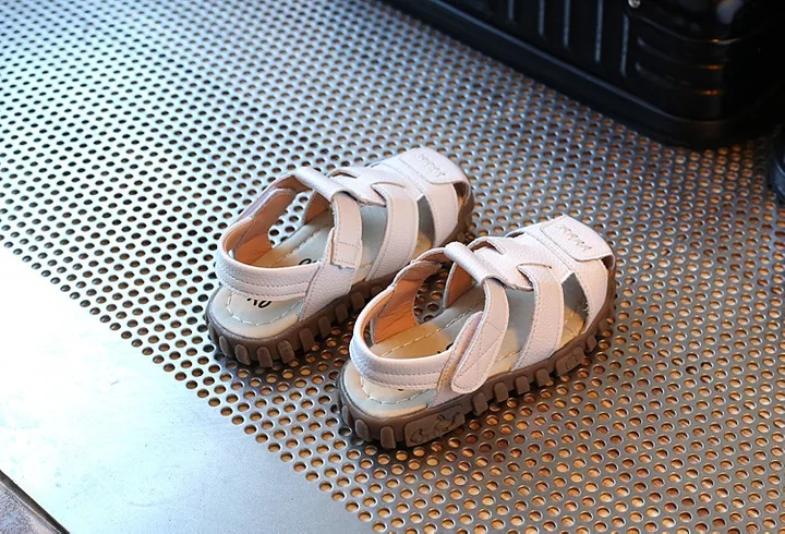 leather sandals boys PU leather in summer the new boys girls children beach shoes