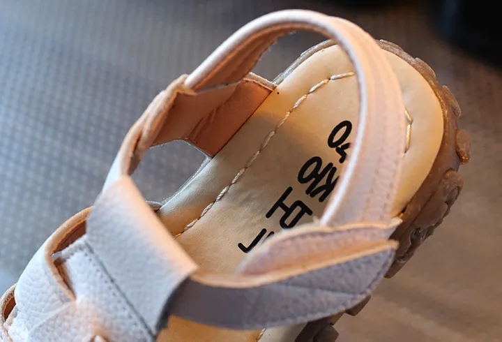 leather sandals boys PU leather in summer the new boys girls children beach shoes