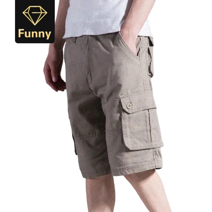 Summer Cargo Shorts Men Cotton Joggers Casual Sport Print Knee Length Camouflage Street Trousers