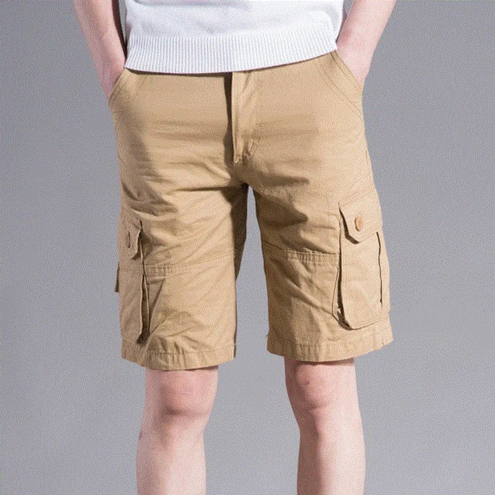 Summer Cargo Shorts Men Cotton Joggers Casual Sport Print Knee Length Camouflage Street Trousers