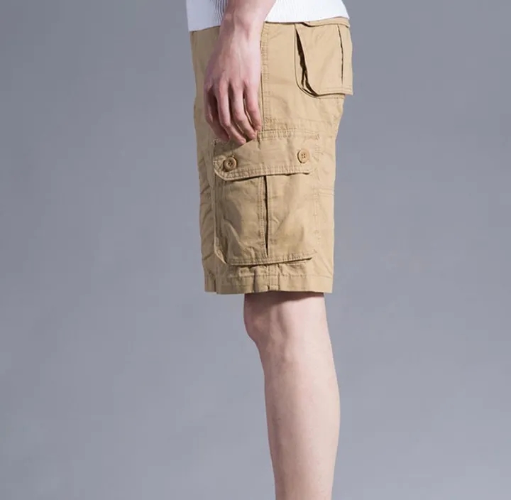 Summer Cargo Shorts Men Cotton Joggers Casual Sport Print Knee Length Camouflage Street Trousers