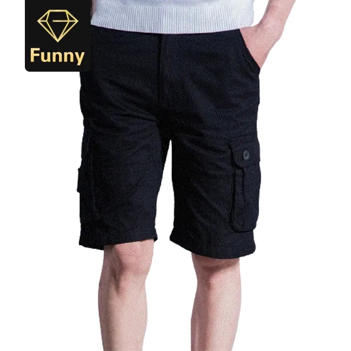 Summer Cargo Shorts Men Cotton Joggers Casual Sport Print Knee Length Camouflage Street Trousers