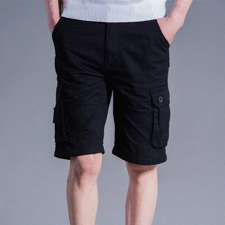 Summer Cargo Shorts Men Cotton Joggers Casual Sport Print Knee Length Camouflage Street Trousers