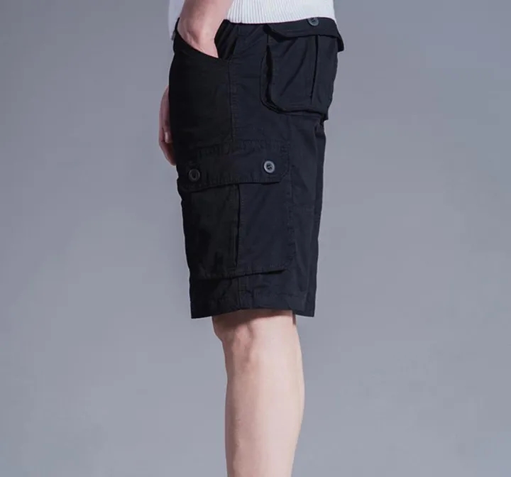 Summer Cargo Shorts Men Cotton Joggers Casual Sport Print Knee Length Camouflage Street Trousers