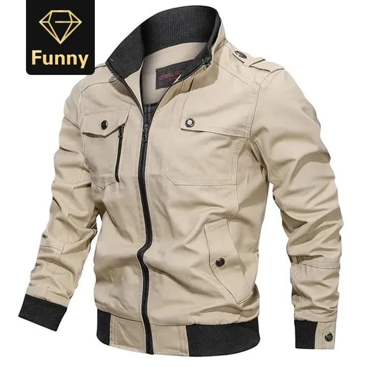 Military Jacket Men Spring Autumn Cotton Windbreaker Pilot Coat Army Men&apos;s Bomber Jackets