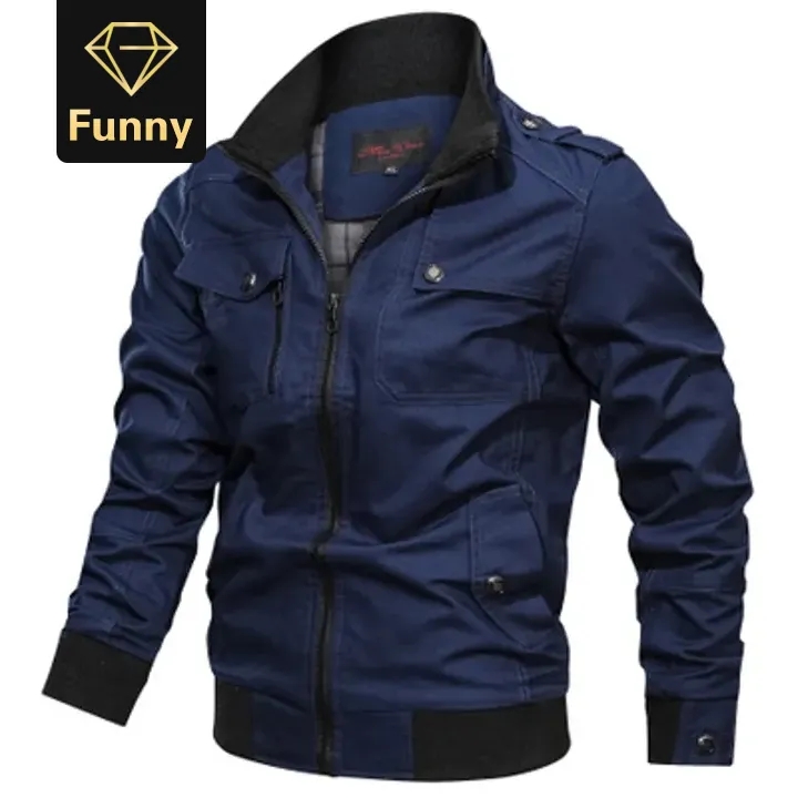 Military Jacket Men Spring Autumn Cotton Windbreaker Pilot Coat Army Men&apos;s Bomber Jackets