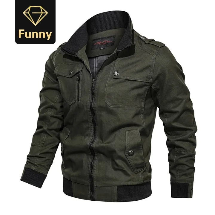Military Jacket Men Spring Autumn Cotton Windbreaker Pilot Coat Army Men&apos;s Bomber Jackets