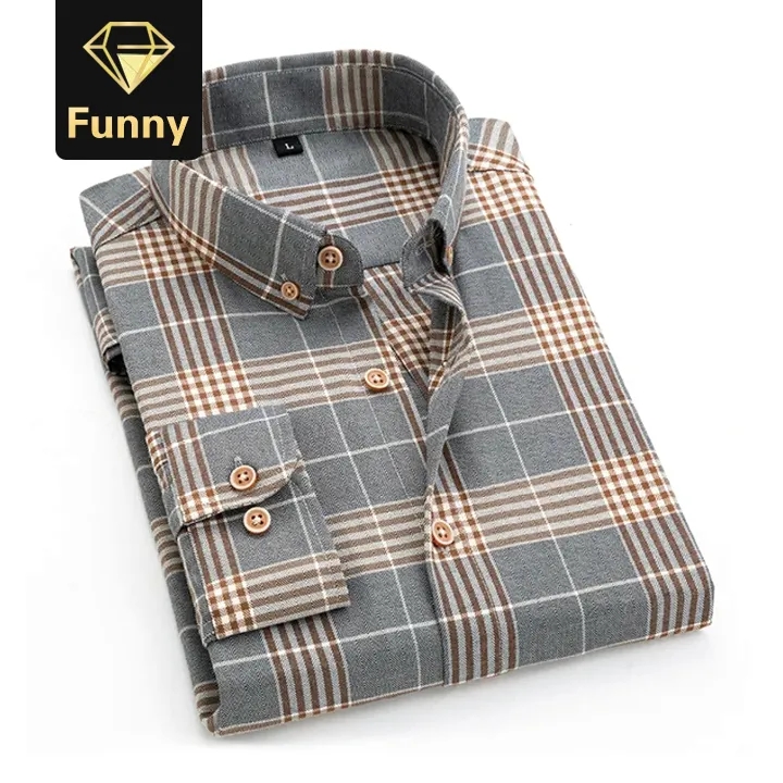 Classic Casual Men&apos;s Button Down Slim Long Sleeved Dress Business Shirts Tops