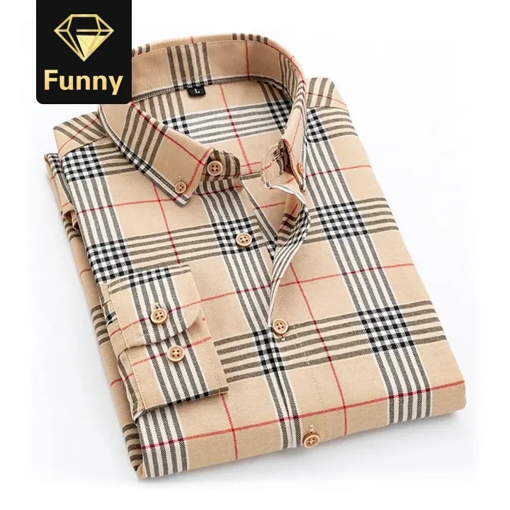 Classic Casual Men&apos;s Button Down Slim Long Sleeved Dress Business Shirts Tops