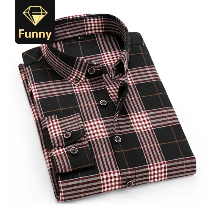 Classic Casual Men&apos;s Button Down Slim Long Sleeved Dress Business Shirts Tops