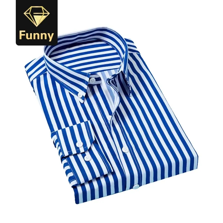 Classic Striped shirt Male Social Stripes Men Long Sleeve Formal Business Shirt