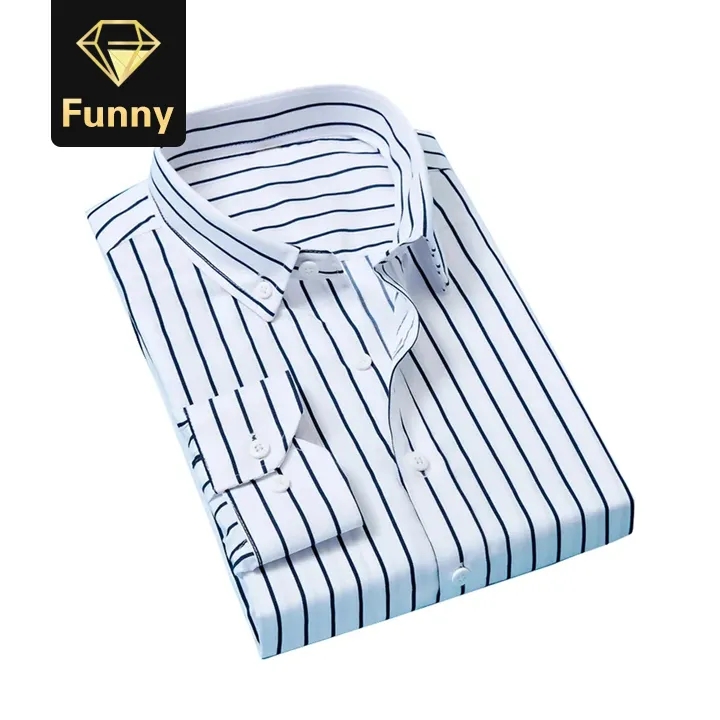 Classic Striped shirt Male Social Stripes Men Long Sleeve Formal Business Shirt