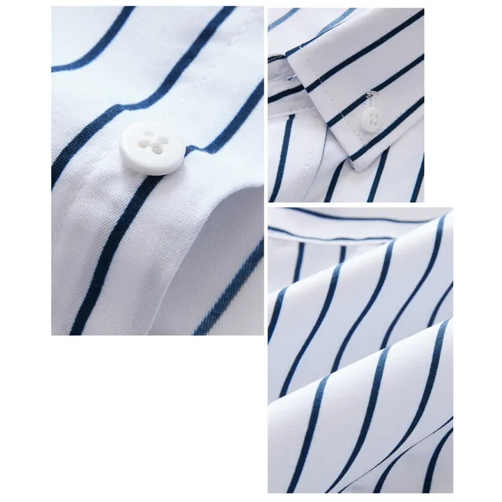 Classic Striped shirt Male Social Stripes Men Long Sleeve Formal Business Shirt
