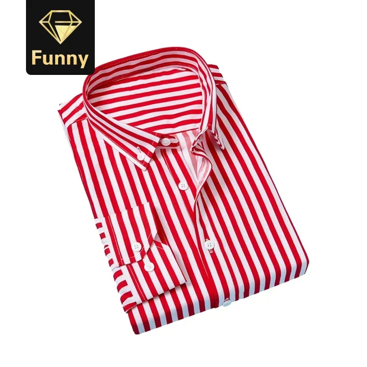 Classic Striped shirt Male Social Stripes Men Long Sleeve Formal Business Shirt