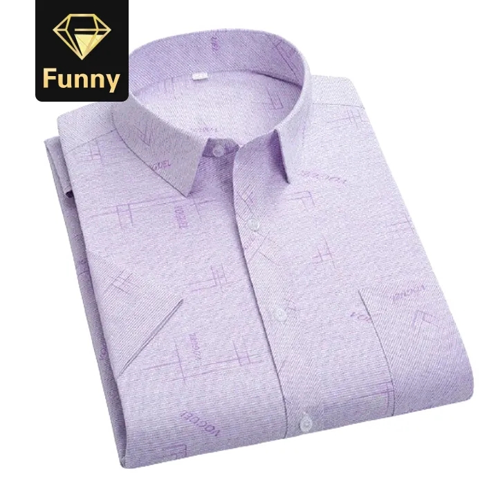 Summer Shirt Men Short Sleeve Turn-Down Collar Regular Fit Pocket Button Fashion shirt