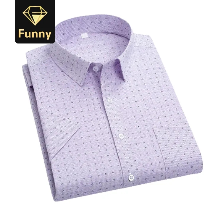 Summer Shirt Men Short Sleeve Turn-Down Collar Regular Fit Pocket Button Fashion shirt