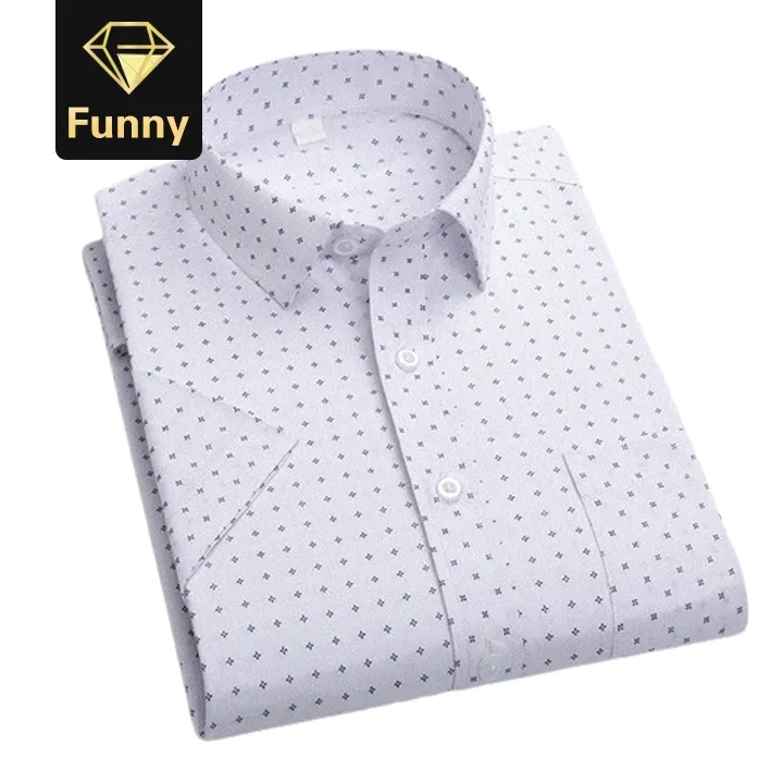 Summer Shirt Men Short Sleeve Turn-Down Collar Regular Fit Pocket Button Fashion shirt