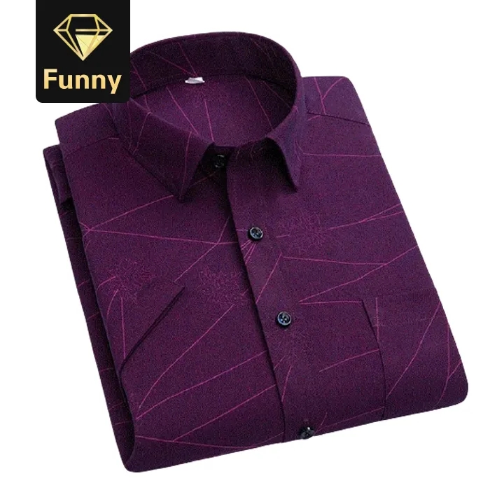 Summer Shirt Men Short Sleeve Turn-Down Collar Regular Fit Pocket Button Fashion shirt