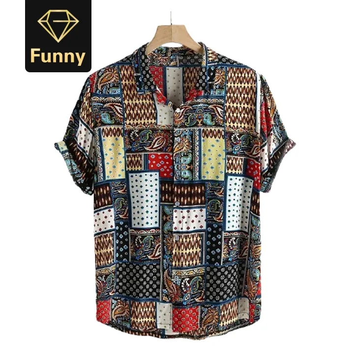 summer men&apos;s short sleeve shirt hawaiian shirt new fashion man shirts clothes