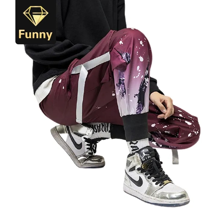 Men Jogger Pants Casual Fit Men Streetwear Jogger Pants Fashion Printed Pant Men Trousers
