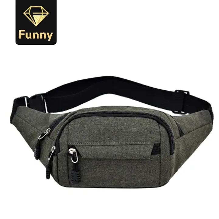 Shoulder Bag for Men Canvas Fanny Pack Boy Street Crossbody Bag
